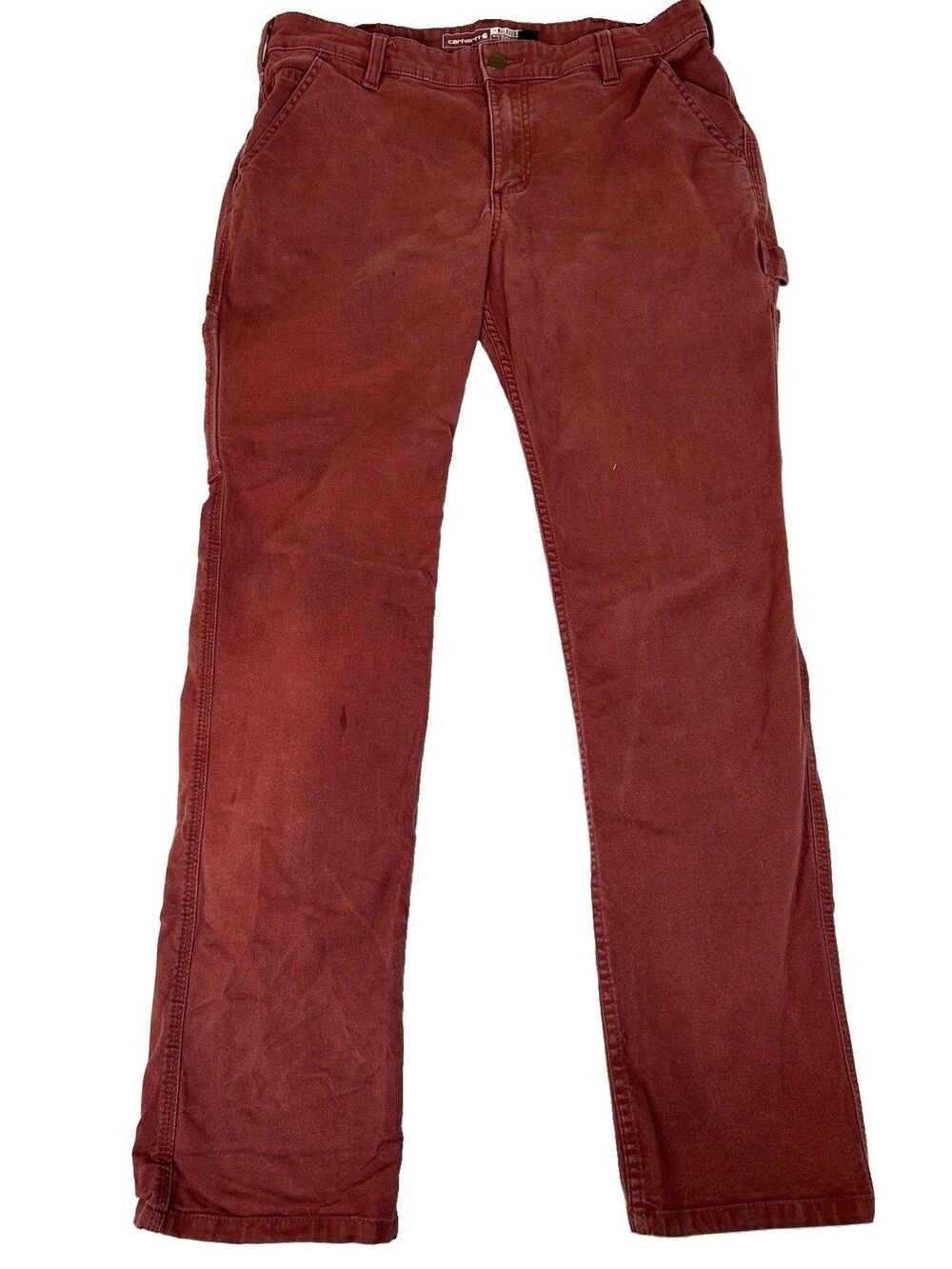 Carhartt Relaxed Fit Rugged Flex Carpenter Style dusty red Women's Sz 10